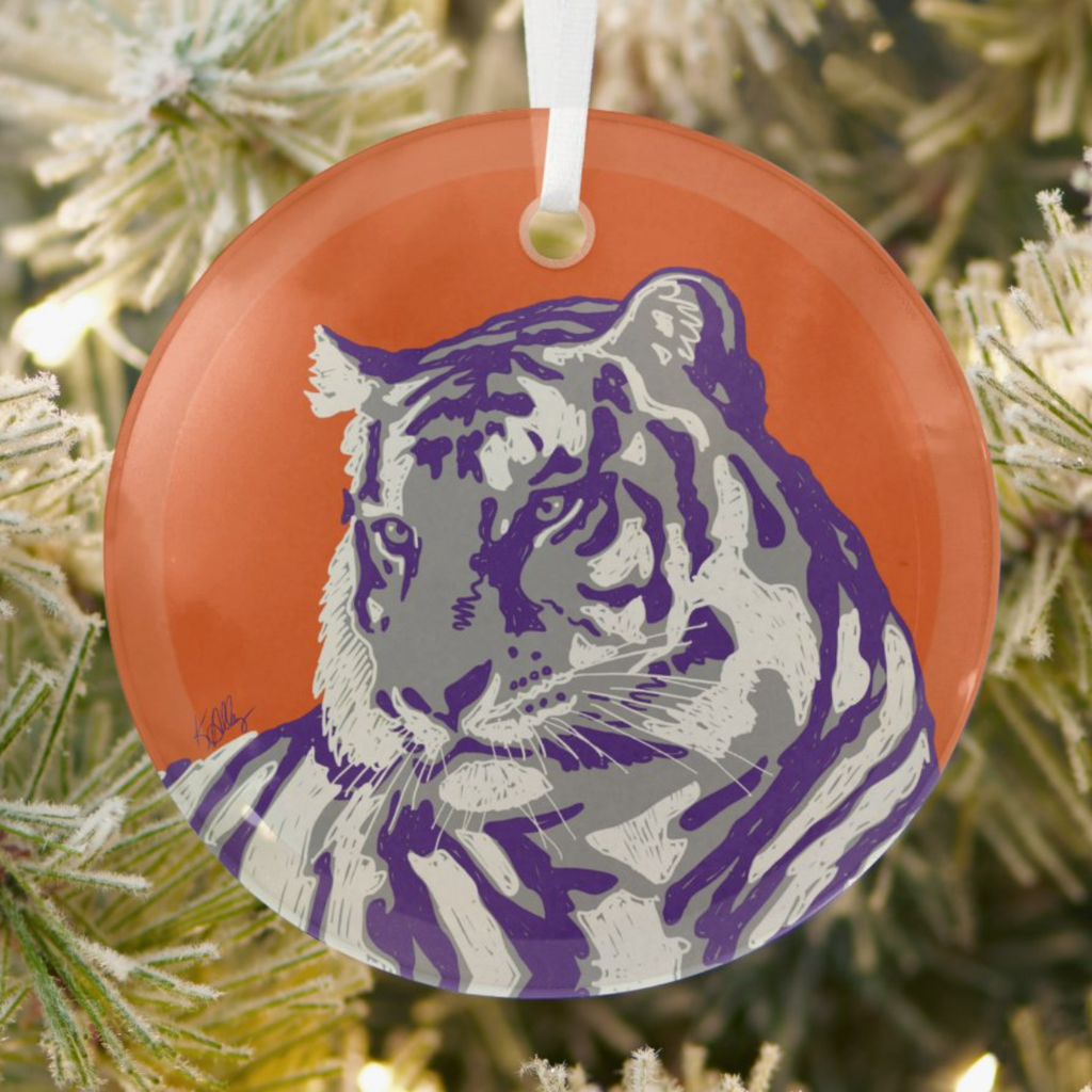 Tiger Jersey Glass Ornament – k.alley lifestyle