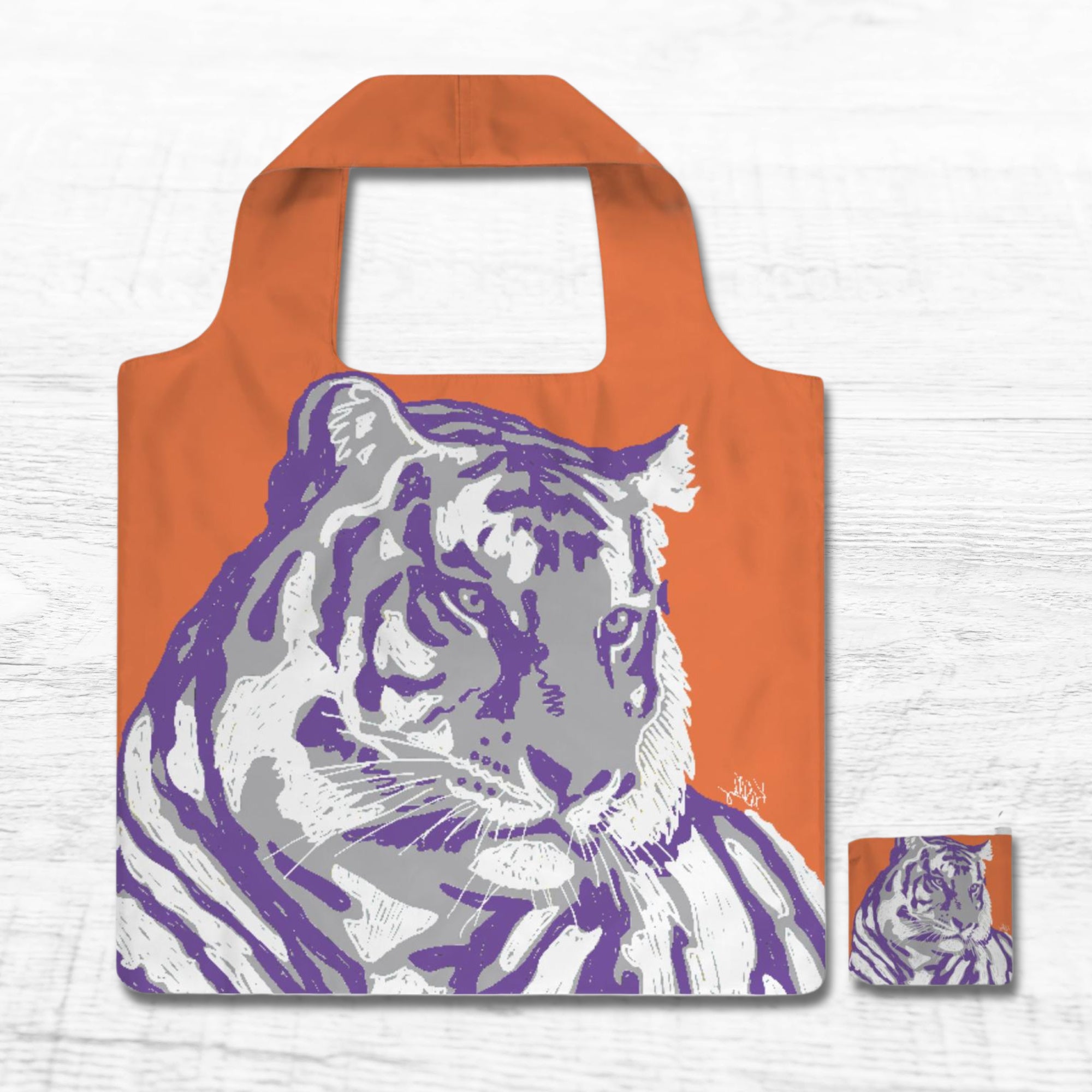 Tiger print tote discount bag