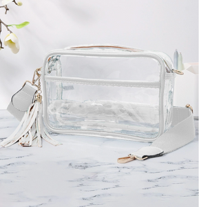 Clear Orange Tassel Cross Body Purse (2 Color Options)