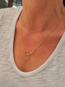 Tigers Script Necklace