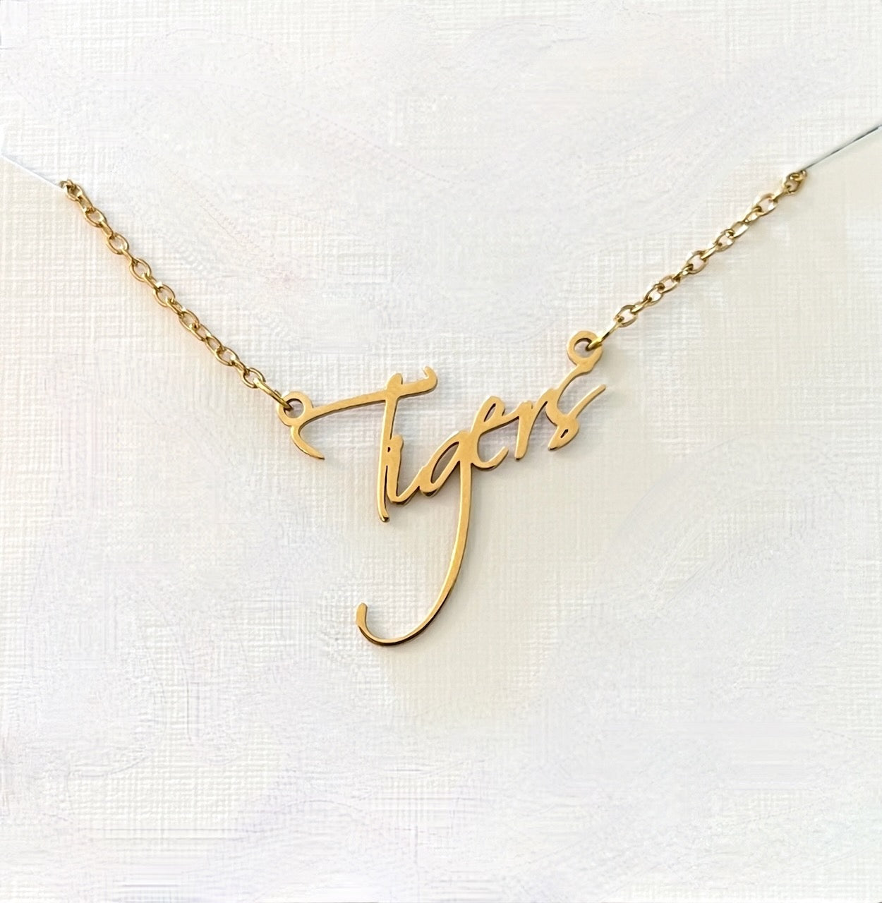 Tigers Script Necklace