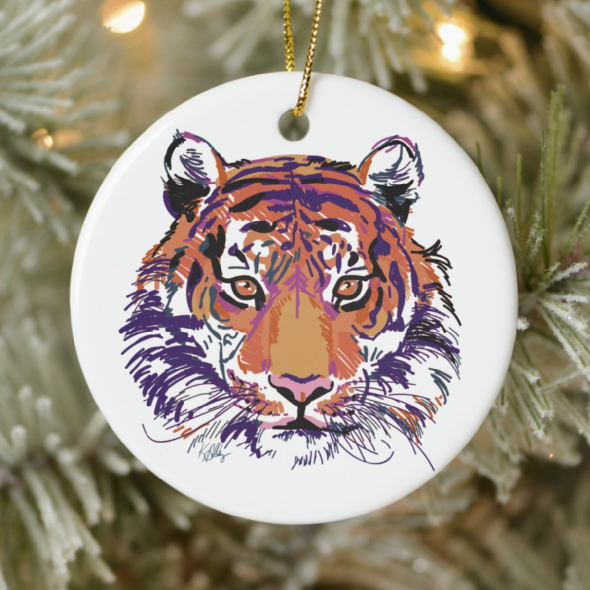 Tiger Jersey Glass Ornament – k.alley lifestyle